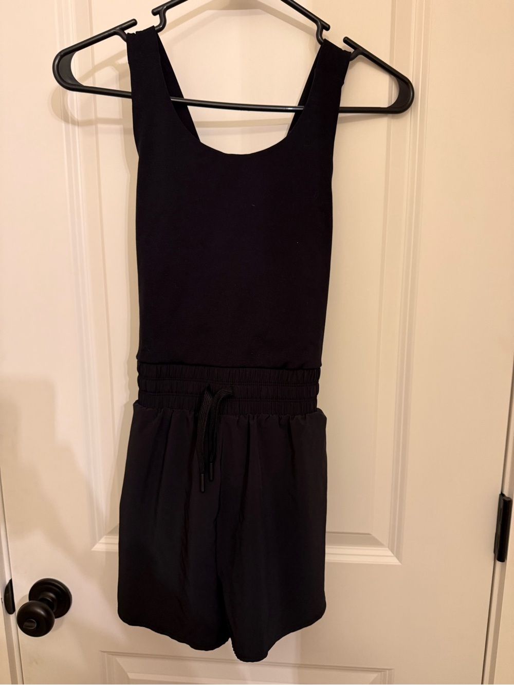 Girls Black Sportwear cross body One-Piece Romper